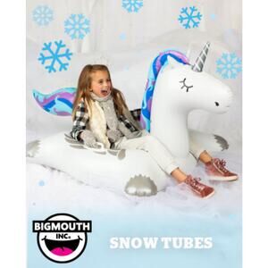 BigMouth Inc. Unicorn Snow Tube, Inflatable Sled